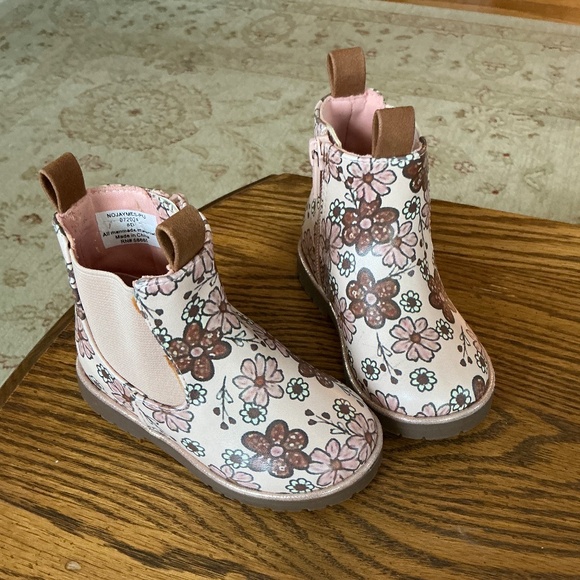 Nordstrom Jaymes Chelsea Boots in Pink Lotus Floral Combo sz 6 Toddler EUC - Picture 4 of 8